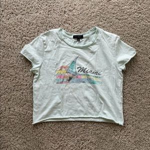 pacsun mint green crop top!